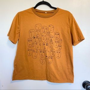 Orange Faces Tshirt
